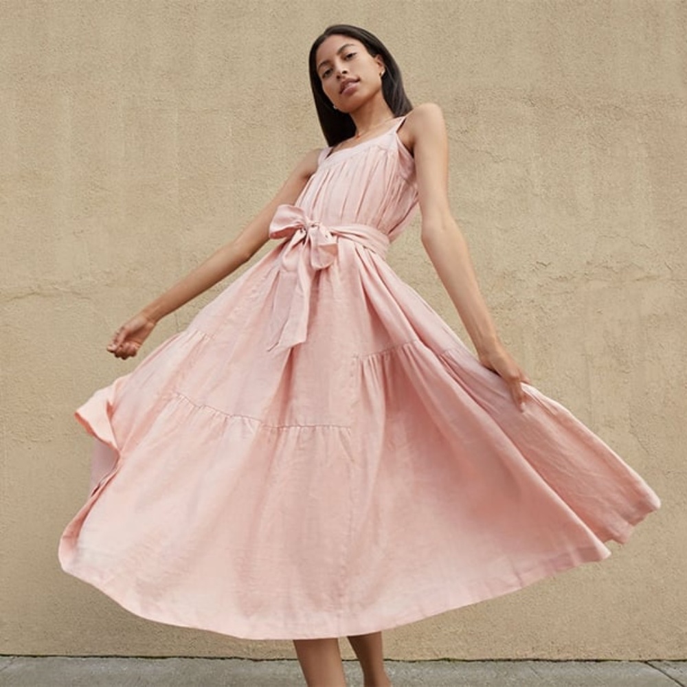 Loeffler Randall Marianna Blush Tiered Dress